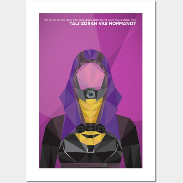 Geometric Tali'Zorah Vas Normandy Wall Art by sparkmark